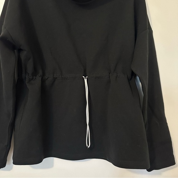 Varley Barton Sweatshirt Cinch Waist Black Funnel Neck Small Womens - Picture 5 of 8
